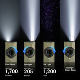 Olight ArkPro Ultra | flad 4-i-1 EDC lygte | 1.700 lm - Olive Green