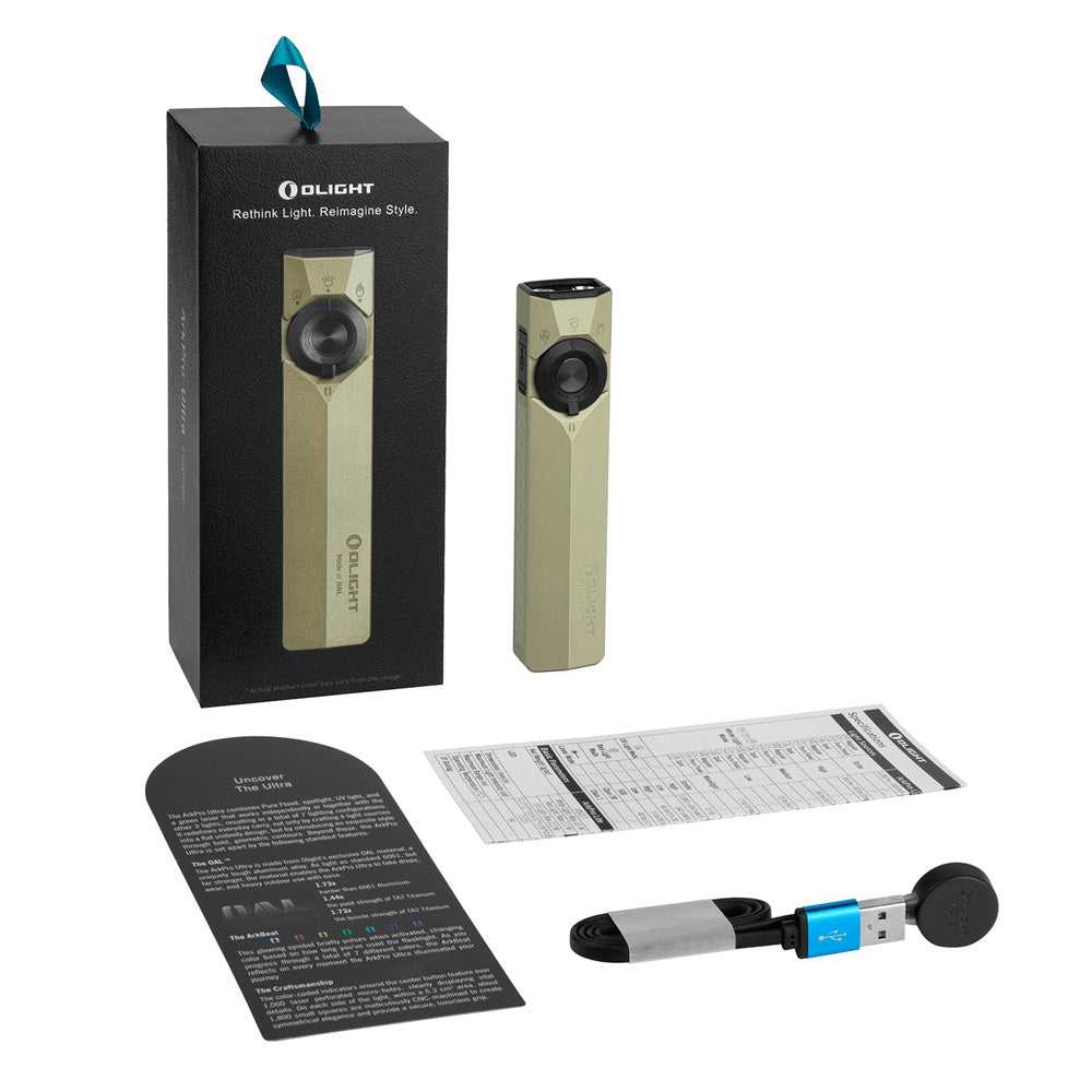 Olight ArkPro Ultra | flad 4-i-1 EDC lygte | 1.700 lm - Olive Green