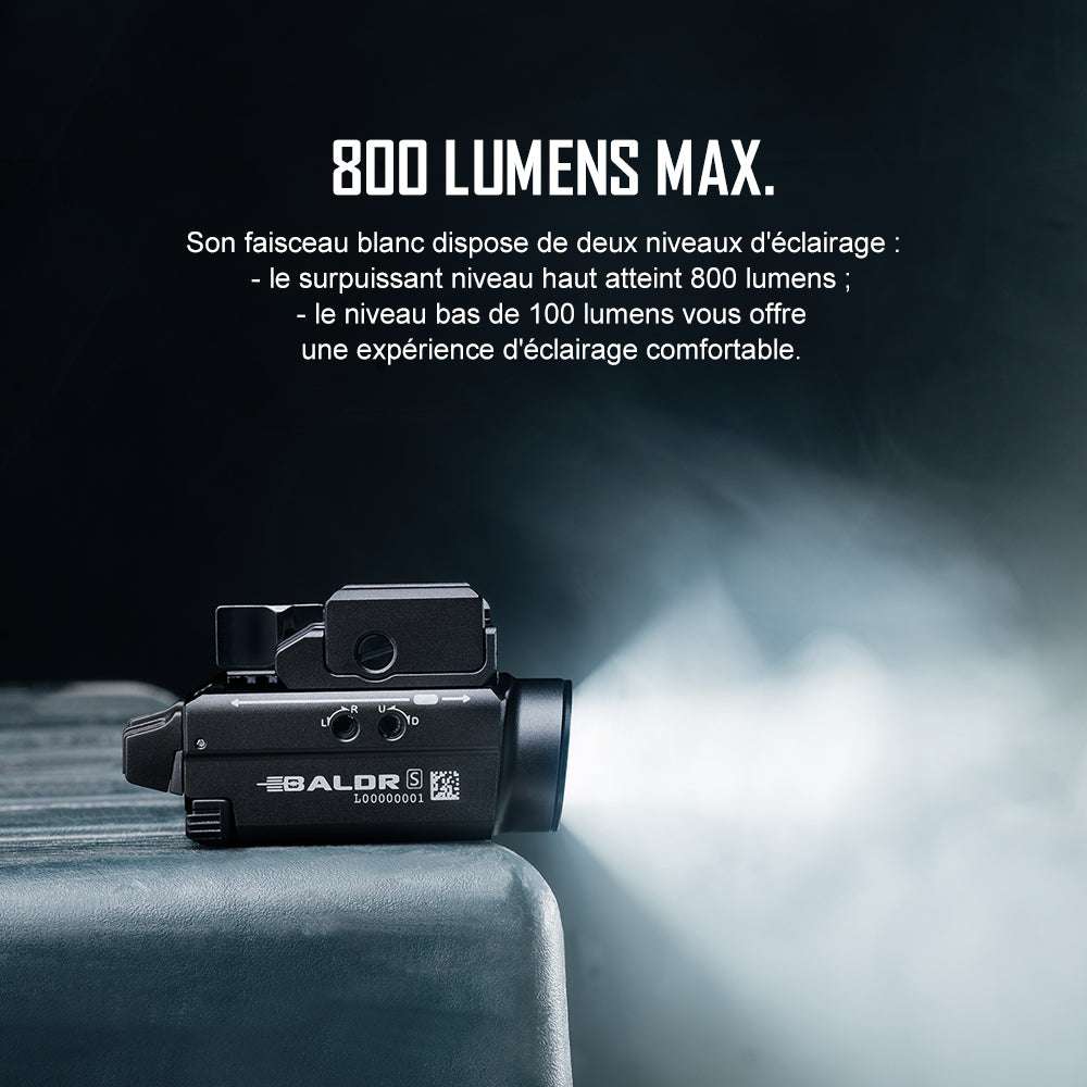 Olight Baldr S | pistollygte med laser | 800 lm