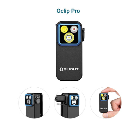 Olight Oclip Pro | multifunktionel clip lygte | 500 lm - Black