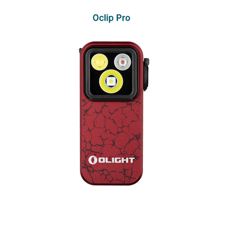 Olight Oclip Pro | multifunktionel clip lygte | 500 lm - Molten Lava