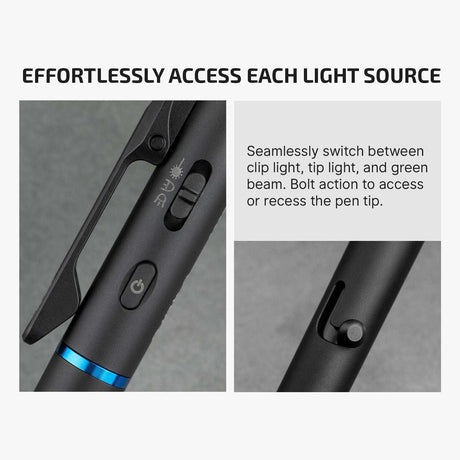 Olight O’Pen 3 | multifunktionel penlygte | 120 lm + grøn laser - Black
