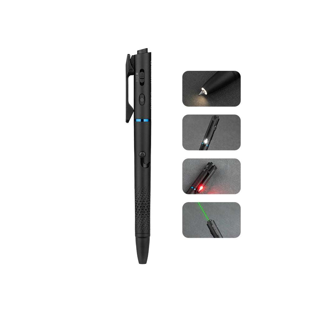 Olight O’Pen 3 | multifunktionel penlygte | 120 lm + grøn laser - Black