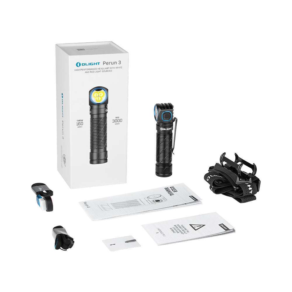 Perun 3 | genopladelig pandelampe | 3 000 lm