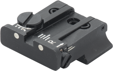 Smith & Wesson [Cal. 10 Cal. 45 3rd Gen] justerbart bagsigte | hvide prikker