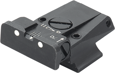Smith & Wesson Cal. 45 3rd Gen justerbart bagsigte | hvide prikker